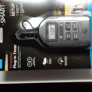 myTouchSmart Indoor/Outdoor Plug-In Digital Timer Black